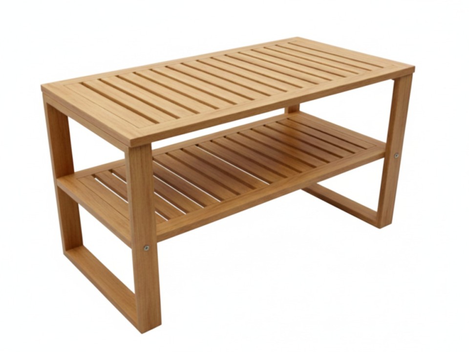 2 Tier Acacia Kitchen Shelf Helper - Durable Wooden Storage Rack